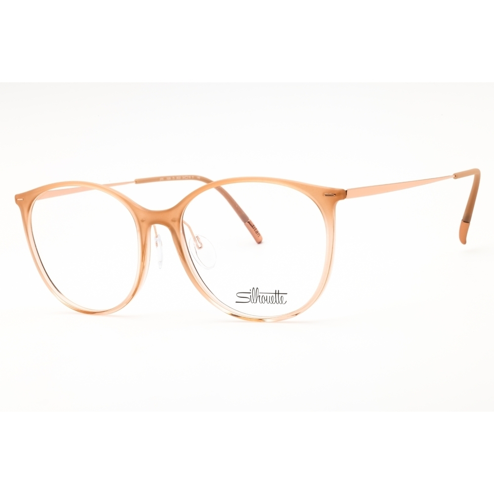 NWT Silhouette Illusion Lite 1606/75 Light Toffee Round 54mm Eyeglasses